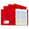 C-Line Products Two-Pocket Heavyweight Poly Portfolio Folder w/Prongs, Red, PK10 32964 - alternate 1
